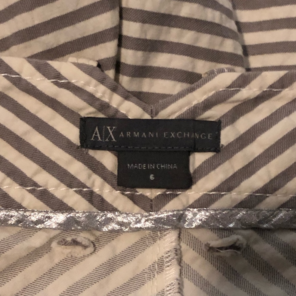 Armani Exchange Stripe Shorts size 6 - Picture 4 of 4